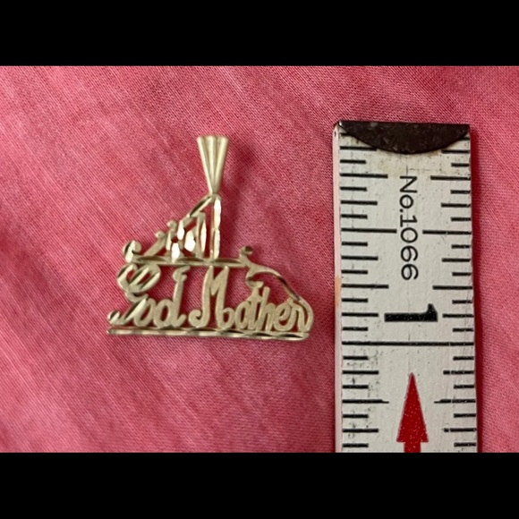 14k Gold God Mother Charm - Picture 7 of 10